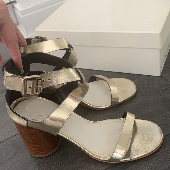 🤩🔥MAISON MARGIELA PARIS Gold ChunkyHeel Sandal41 - Picture 9 of 15
